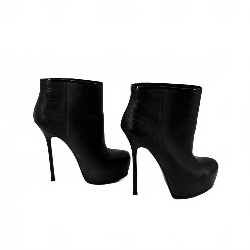 Yves Saint Laurent Black Leather Ankle Boots | Women’s Size 40EU